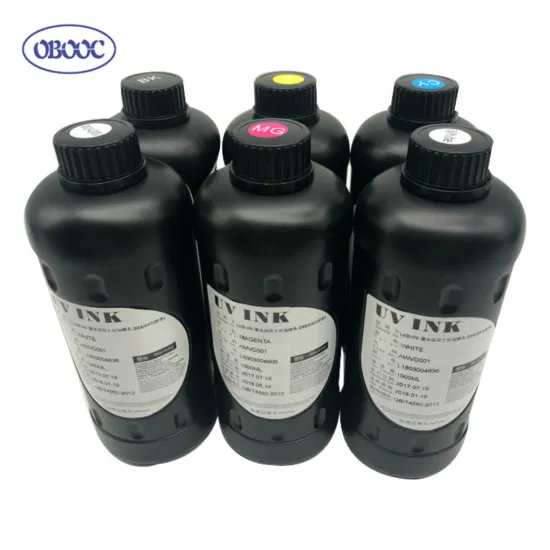 Tinta de impresora plana UV para cerámica/vidrio/metal/tela